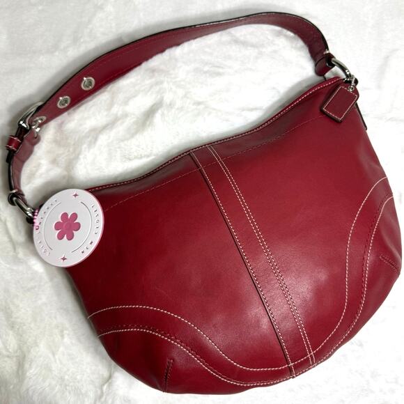 Coach Handbags - Y2k COACH F10908 Red Solo Hobo Shoulder Bag